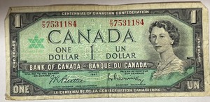 1967 Centennial Canadian $1 Note