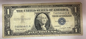 1957 B Silver Certificate - T 60564421 A