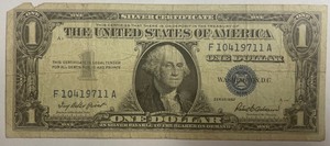 1957 Dollar Silver Certificate - F10419711A