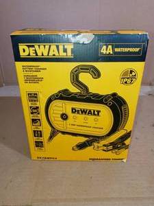 4 Amp Professional Waterproof Battery Charger by Dewalt - open box not used