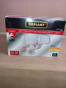 Outdoor Integrated LED Triple Head Flood Light with Adjustable Color Temperature by Defiant - open box not used