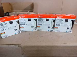 Ultra Slim 6 in. Canless Color Selectable CCT Integrated LED Recessed Light Trim Downlight 900 Lumens Dimmable by Commercial Electric- set of 4