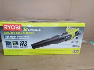 160 MPH 520 CFM 25cc Gas Jet Fan Blower by RYOBI- open box not used