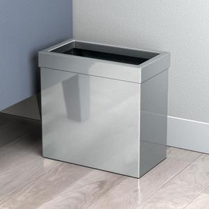 Modern Waste Can Rectangle in Chrome by Gatco- open box not used