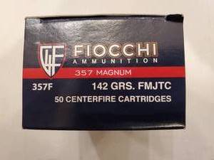 lot 17 image: 357 Fiocchi 142 GRS. Centerfire Cartridges