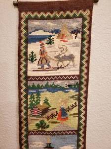 lot 22 image: Norwegian Cross Stitch Depicting Scadenavia