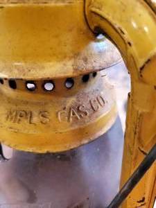 lot 33 image: Vintage Oil lantern Mpls gas Co.