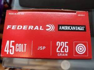 lot 26 image: Federal 45 Auto 225 Grain Centerfire Cartridges