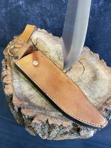 Large Vintage Western USA W49 Bouyee Knife & Sheath