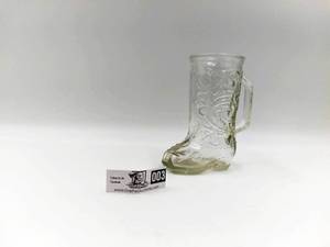 Rare Vintage Anchor Hocking  Glass Cowboy Boot Beer Mug