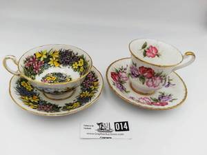 2 1940s Paragon Bone China Cup and Saucer Valued  $180