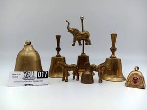 Brass Bell  and Horse Figurines Bundle
