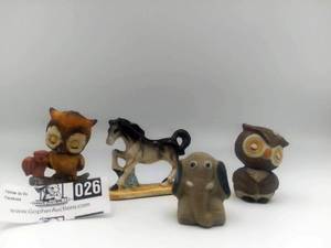 Vintage 1970s Ceramic Animal Figurines