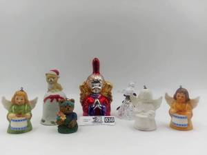 Vintage Porcelain and Blown Glass Holiday Ornament Bundle