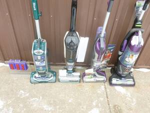 Qty of 4 upright vacuums for parts or repair. No cords. As shown.