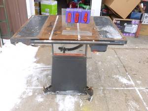 Craftsman table saw for parts or repair. No motor included. As shown.
