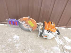 Stihl ts760av concrete saw. Fires on ether. Didnt test any further. As shown. THIS ITEM HAS A RESERVE.