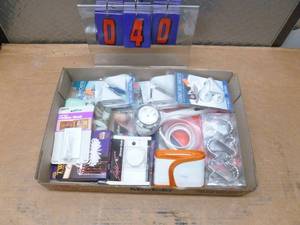 Flat of household items. As shown.