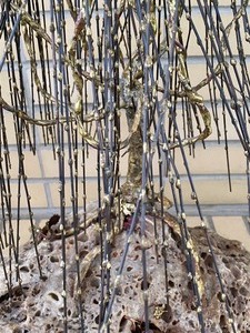 lot 13 image: AbstractBrutalistModern Rock and Metal Tree Sculpture