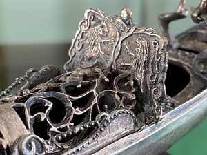 lot 23 image: Fusetti Diego Handcrafted Sterling Boat Sculpture