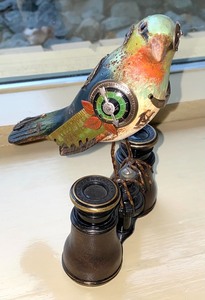 lot 48 image: Unique Bird and Opera Glasses Artist Designed Sculpture