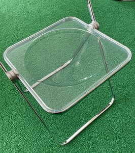 lot 121 image: 3 Lucite Folding Chairs