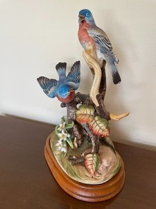 lot 82 image: Blue Bird Andrea by Sadek Figural Bird Piece