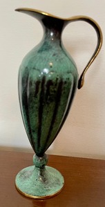 lot 118 image: Vintage Pitcher and Two Small Candle Holders