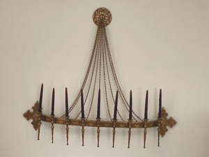 lot 129 image: Large Wall Candelabra