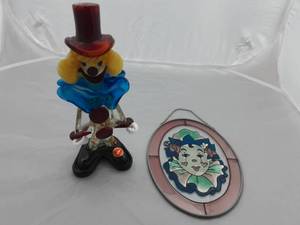 Murano Art Glass Clown & Other Sun Catcher Clown