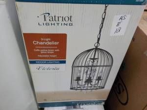 lot 12 image: 3 light Patriot chandelier...