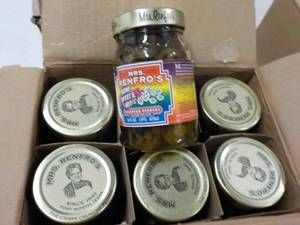 lot 32 image: Case of 6 16 oz jars Mrs. Renfros ...