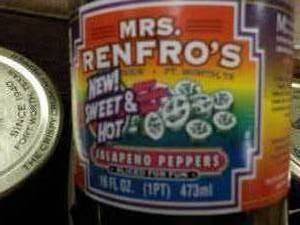 lot 33 image: Case of 6 16 oz jars Mrs. Renfros ...