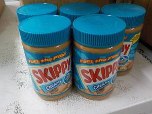lot 35 image: 5 16.3 oz jars Skippy Creamy Peanut...