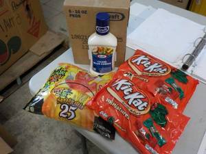 lot 60 image: 2 bags KitKats, 2 bags Swedish Fish...