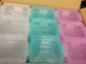lot 78 image: Case of 54 Crayon plastic boxes...