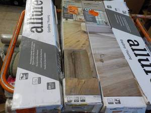 lot 108 image: 4 boxes of flooring - different pat...
