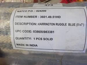 lot 110 image: Harrington Ruggle blue 57x7 area...