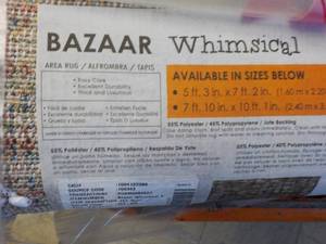 lot 113 image: Bazaar Whimsical 53x72 area rug...