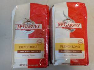 lot 144 image: 2 12 oz bags McGarvey French Roast ...
