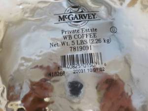 lot 171 image: 5 lb. bag McGarvey Private Estate w...