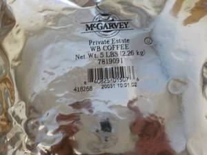 lot 172 image: 5 lb. bag McGarvey Private Estate w...