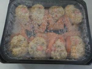 lot 216 image: Frozen Atlantic salmon with seafood...