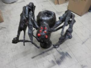 lot 285 image: Black giant spider with red eyes - ...