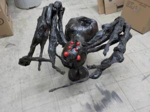 lot 286 image: Black giant spider with red eyes - ...