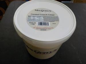 lot 313 image: 3 lb. tub Mrs. Gerrys Caramel Crun...