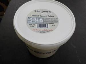lot 317 image: 3 lb. tub Mrs. Gerrys Caramel Crun...