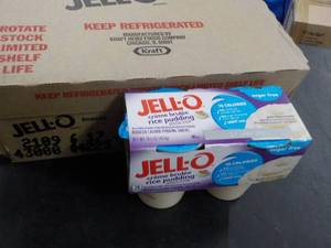 lot 326 image: Case of 6 4 packs JELL-O crme bru...