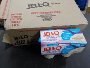 lot 328 image: Case of 6 4 packs JELL-O crme bru...