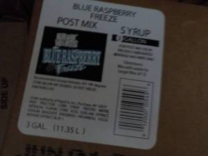 lot 330 image: 4 3 gallon blue raspberry freeze po...